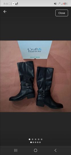 Croft & Barrow Black Knee-High Riding Boots