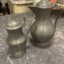 Pewter Pitcher & Mug