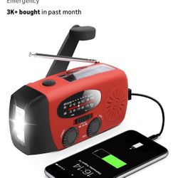 Solar Radio With Flashlight And Power Bank, New