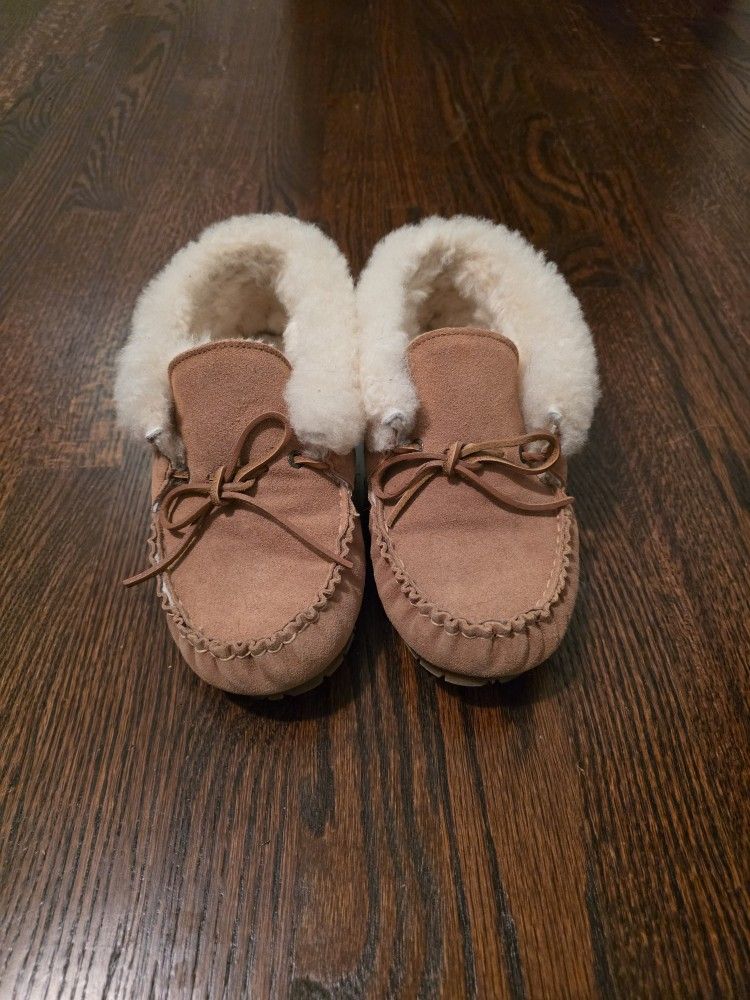 Suede Moccasin Slippers