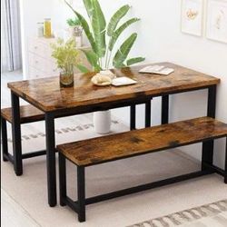 In box dining set w two benches