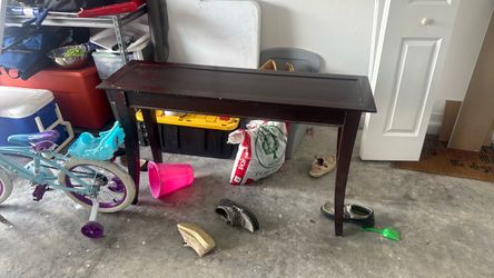 Dark Wood Console Table