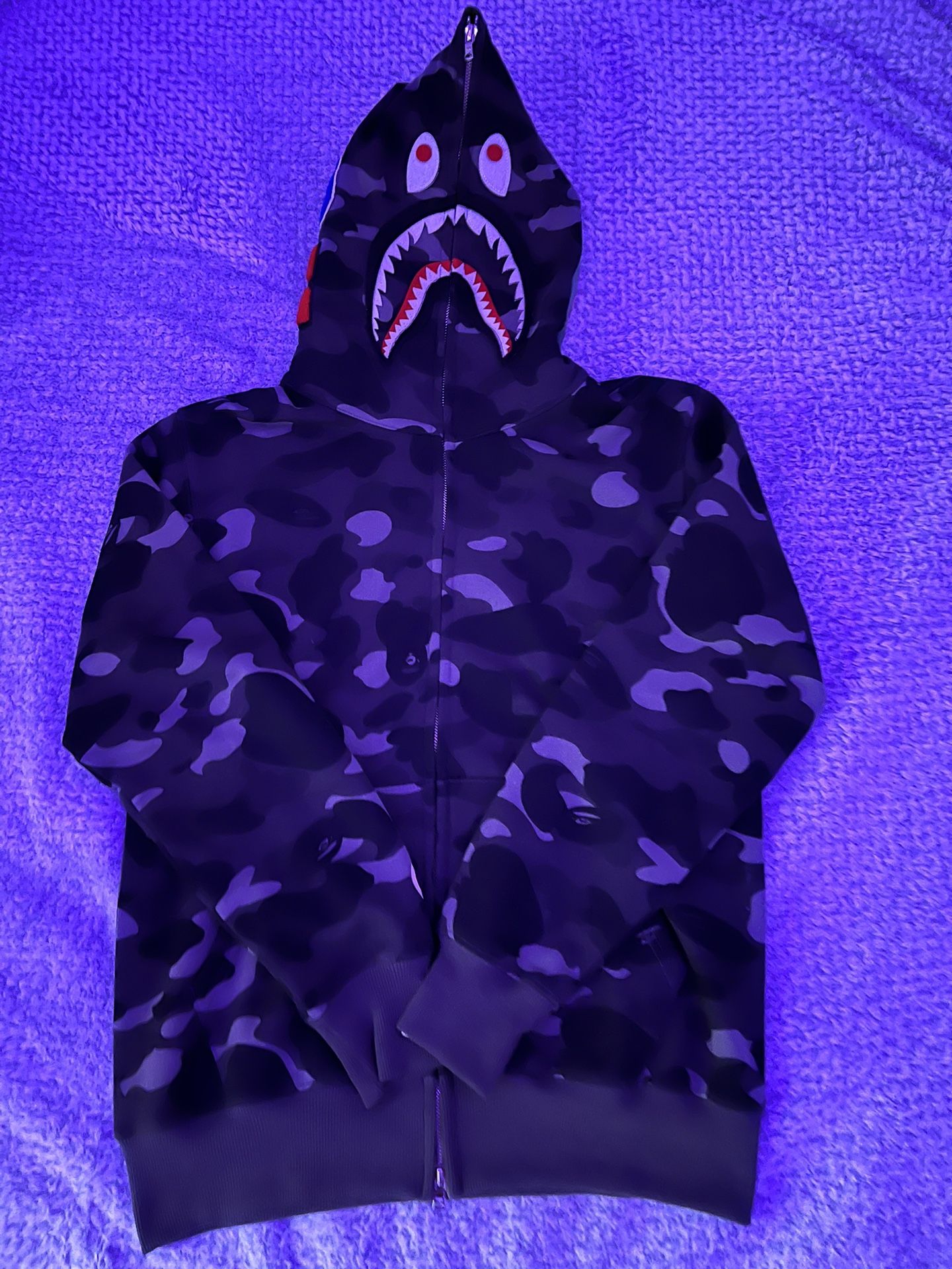 black bape zip