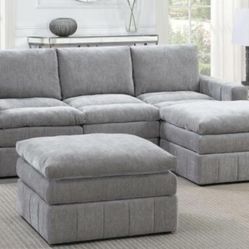 Sectional Sofa + Ottoman