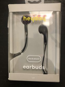 HEYDAY WIRED BLACK EARBUDS