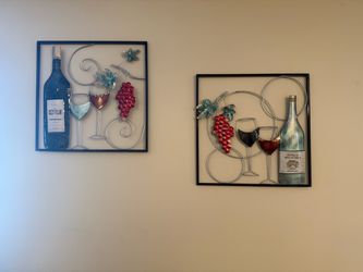 Two Metal wall pictures 20x20