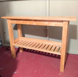 IKEA Bjorkudden Console Table - Solid Birch Wood Kitchen Island - Entryway Console Table