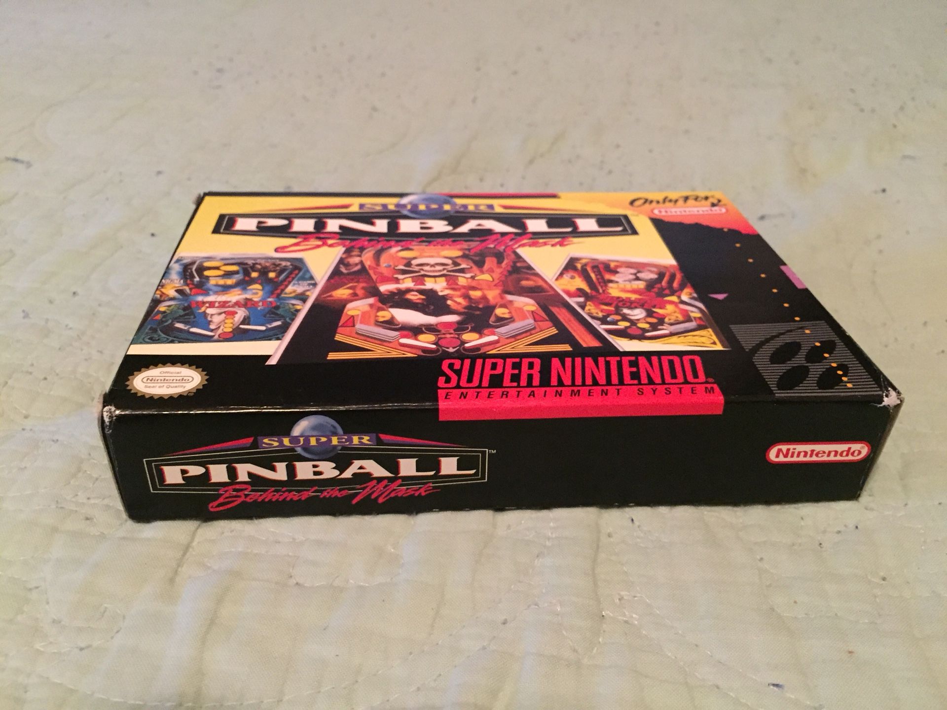 SNES Super Pinball Behind the Mask CIB
