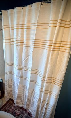 Shower Curtain - Taupe / Gold - 70”w. 72”h