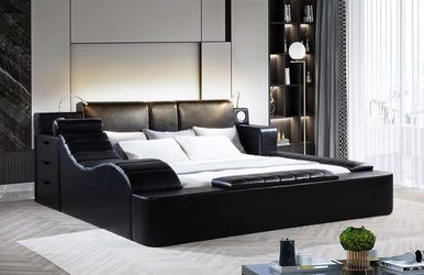 B420 Black- Apollo Black Platform Bed