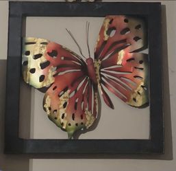 3D Metal Butterfly Wall Art