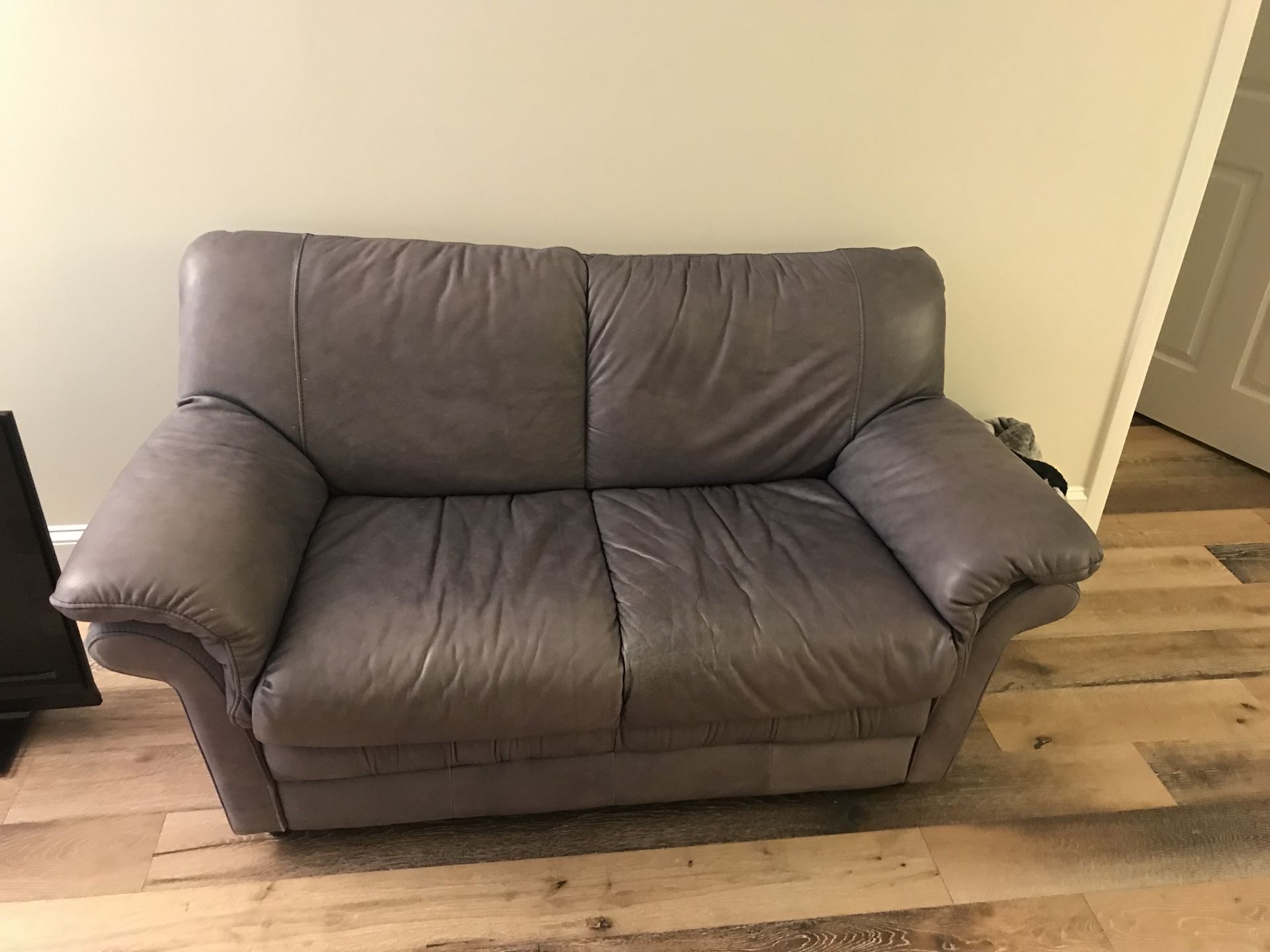 Leather Grey Couch