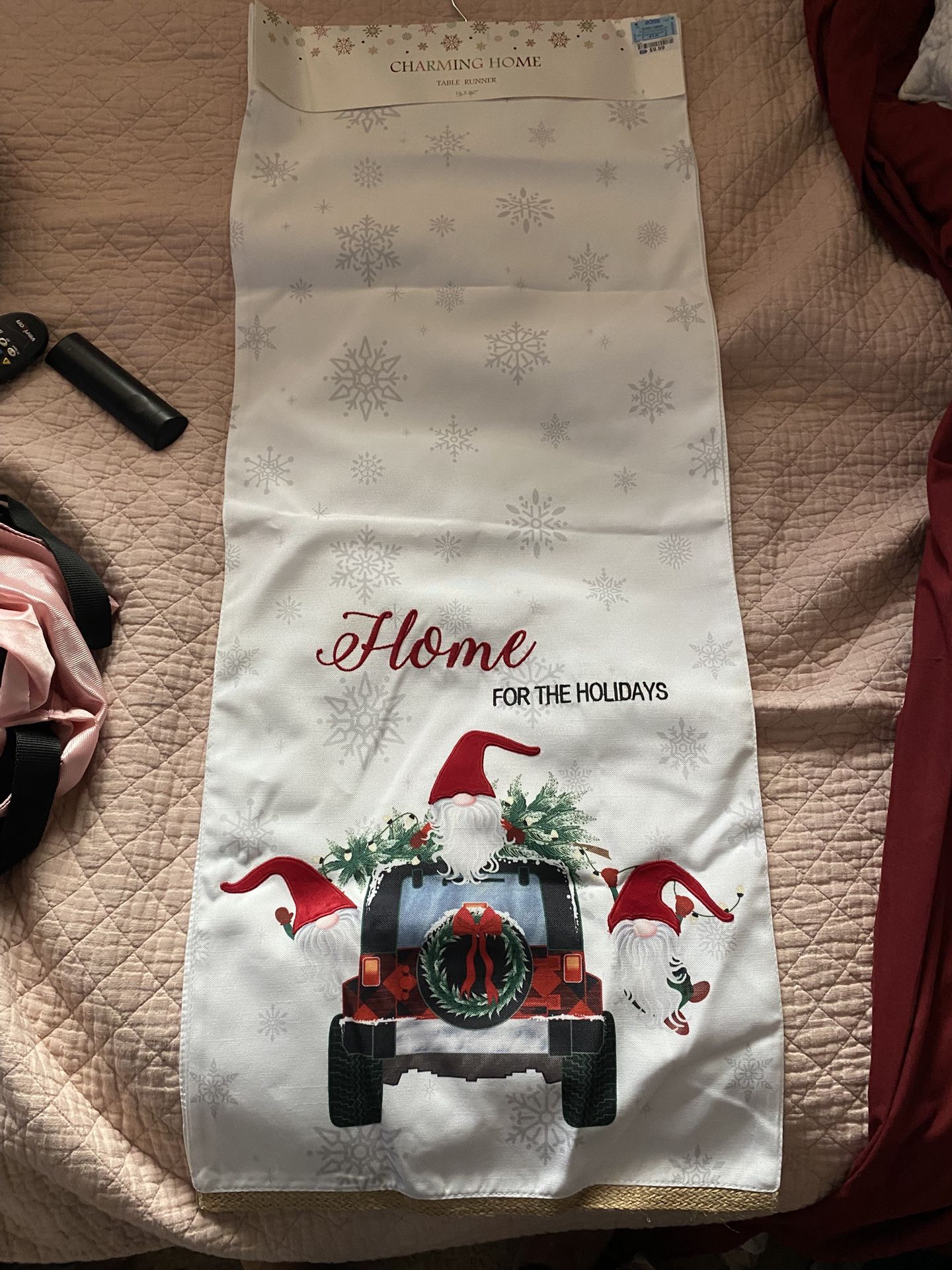 Gnome decorative table runner