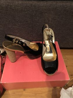 Mk Holidays elegant High heels 5.5black w gold