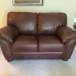 DeCoro Genuine Leather Two Seater/Oversized Loveseat/Sofa
