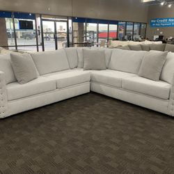 Custom Cream White Sectional 