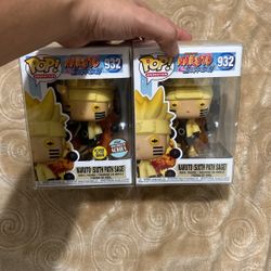 Naruto Funko Pop! Naruto (Six Path Sage) Common And Specialty Series Glow In The Dark Bundle