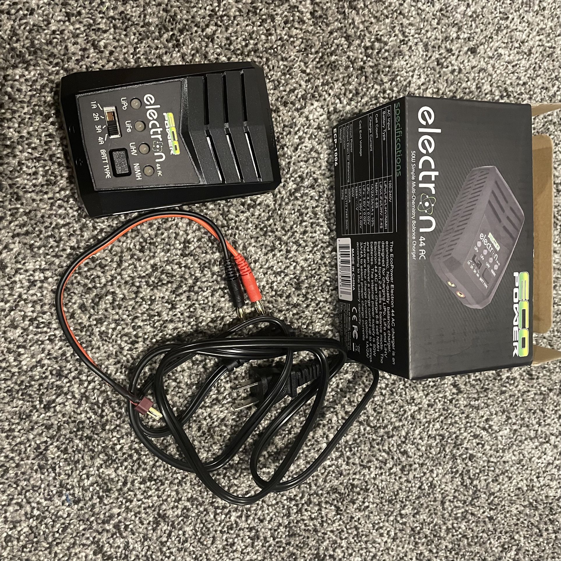 EcoPower "Electron 44 AC" LiHV/LiPo/LiFe Battery Charger (2-4S/4A/50W) Part#: ECP-1006