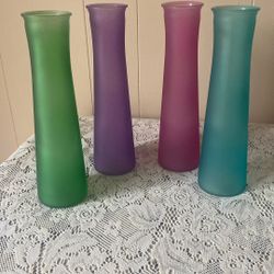 Frosted Glass Vases