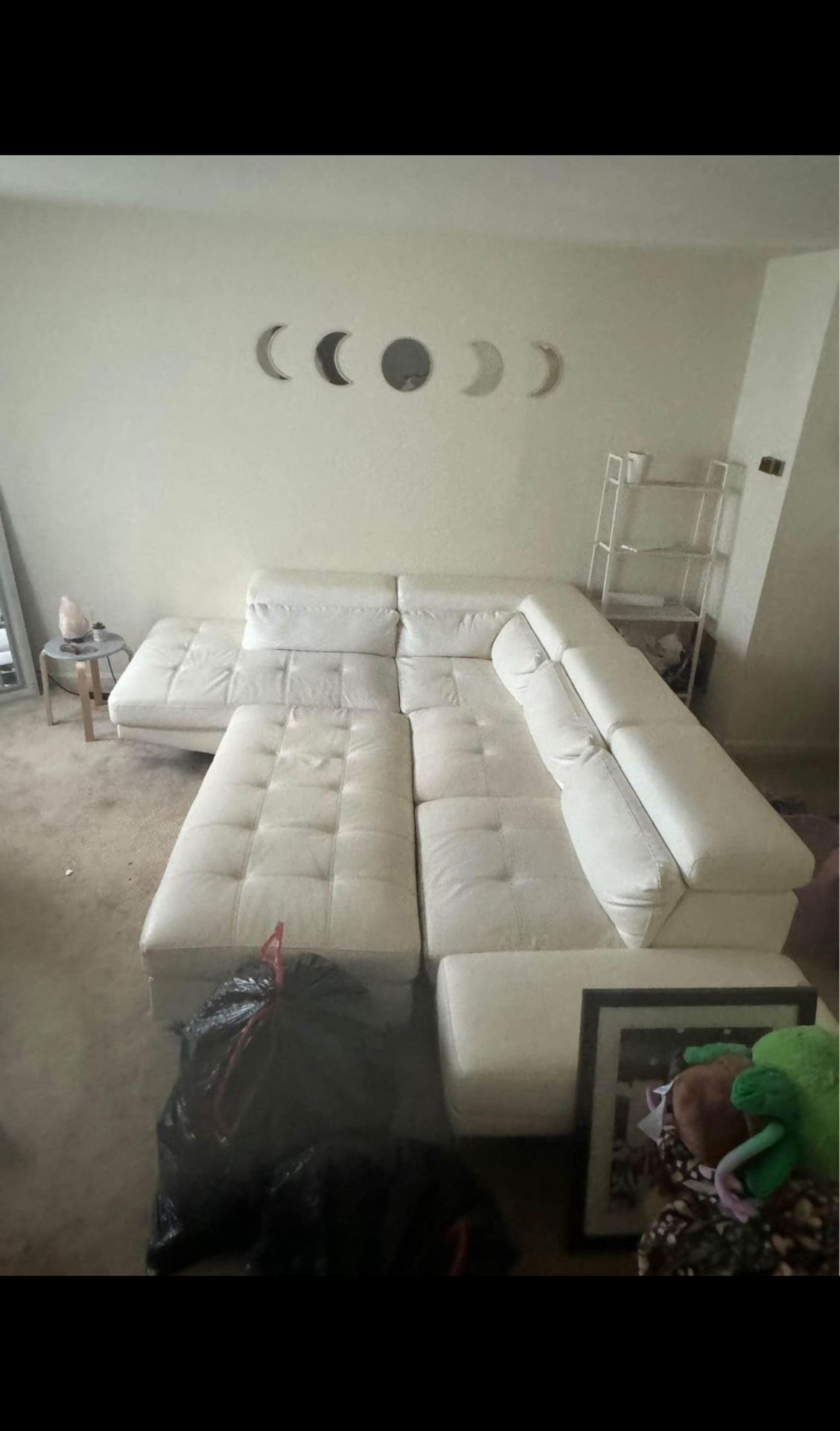 White Sectional Couch - Free delivery