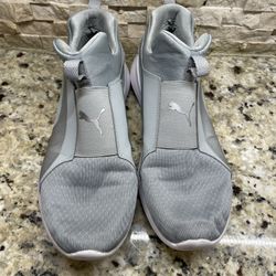 LIKNU Puma Womens Rebel Mid 364539 White Slip-On Running Sneaker Shoes Sz 8.0 M