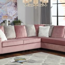 Cindy - Pink Reversible Sectional

