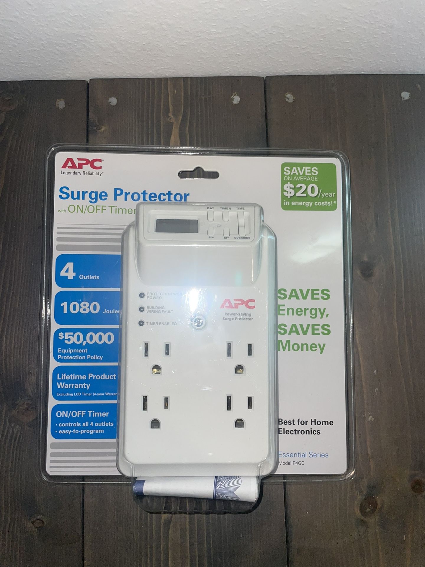 APC Surge Protector with On/Off Timer – New in Package
