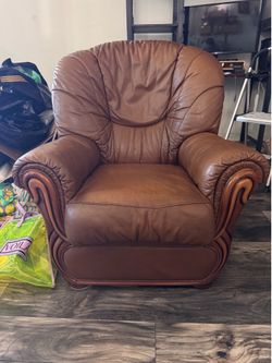 Vintage real leather chair