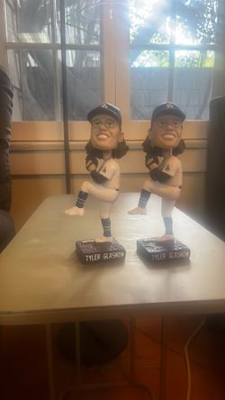 Two Tyler Glasnow Bobble heads