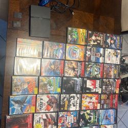 PS2 With Games and Controllers