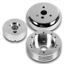For 1970-1975 Chevy GMC Truck Vans 5 & 6 Hole Steering Wheel Chrome Hub Adapter -(3-HUB-506-CH