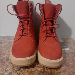 Sorel Hi Line Heel Lace Boots Women's Size 8.5  Red 