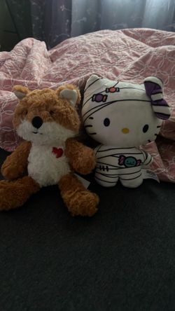Fox and Hello Kitty Mummy Plushies
