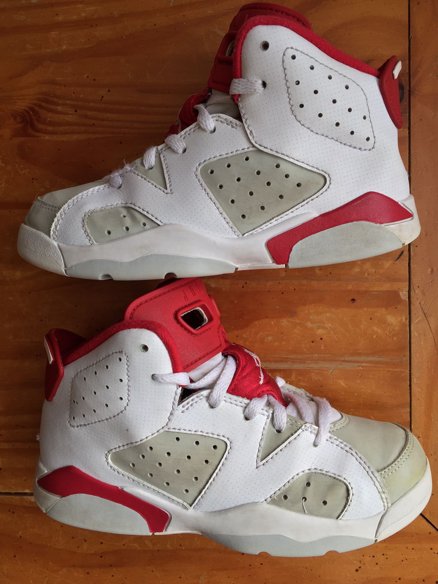 Nike Air Jordan 6 Retro PS 'Alternate' Size 1 Youth White/Gym/Red/Pure/Platinium