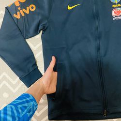 Nike Brasil Brazil Training Pre Match Soccer Jacket Teal for Sale