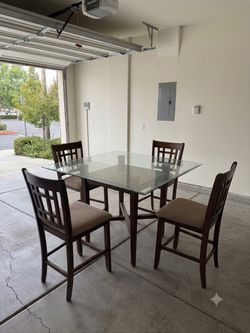 Glass Table and Chairs