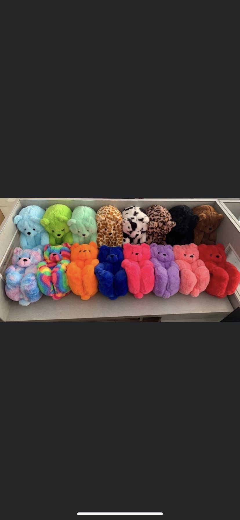 Teddy bear slippers