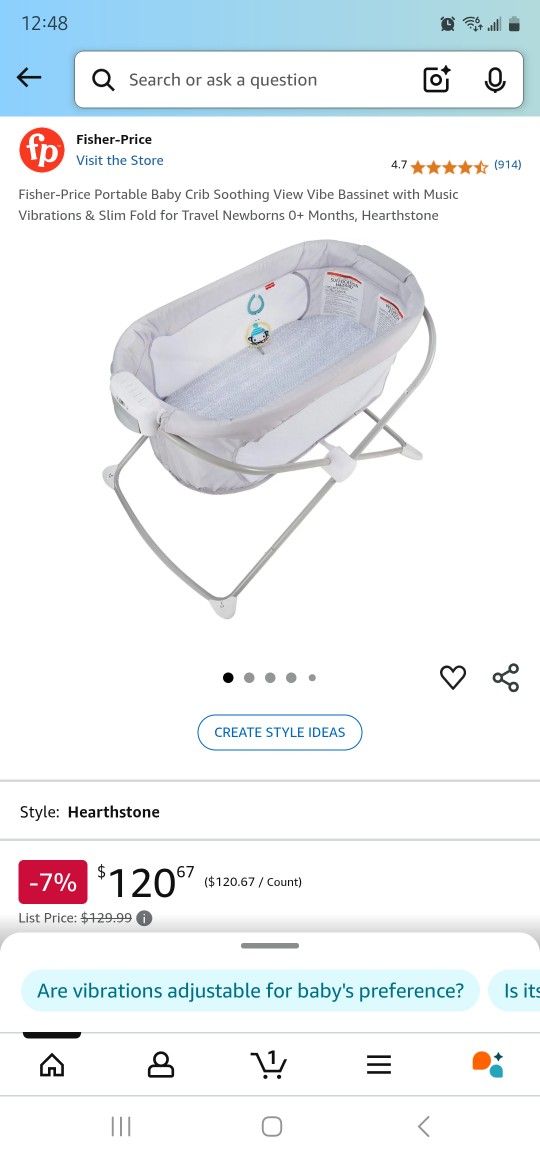 Fisher-Price Portable Baby Crib / Bassinet