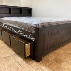 Full Bed With Drawers And Mattress 