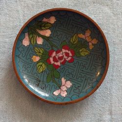 Vintage enameled Cloisonné Small Dish 