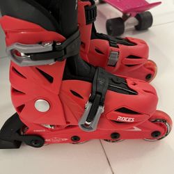 Adjustable Skates For Kids Size 9-12 Roces Orlando ||| Sport red 
