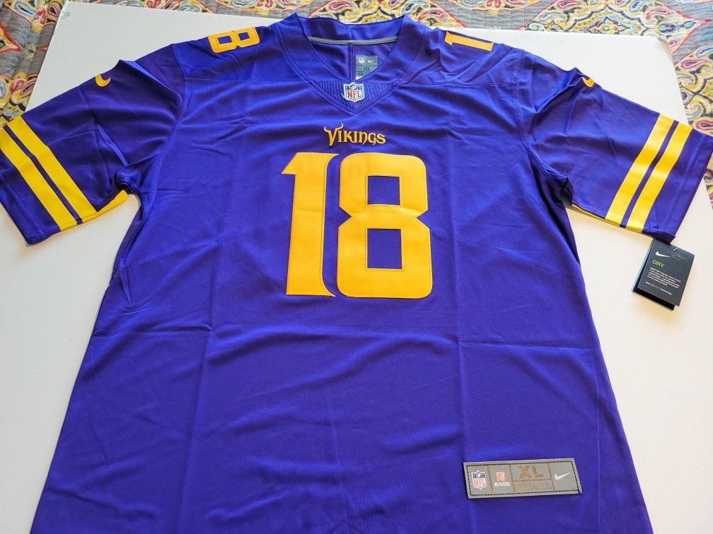 JUSTIN JEFFERSON MINNESOTA VIKINGS PURPLE COLOR RUSH MEN XL JERSEY NWT