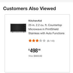 Kitchen-aid Microwave 