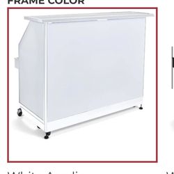 Portable Bar White Acrylic 