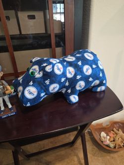 Dodgers stuffed flannel hippo