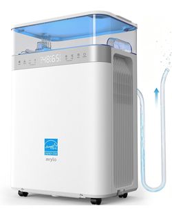 Dehumidifier for Basement with Pump and Hose, Max 90 Pints/D, White
Energy Star Most Efficient 2025,5000 Sq.Ft Dehumidifier,Top Mounted 2.11Gal Tank,3