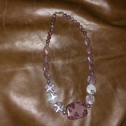Vintage sterling silver gemstone necklace