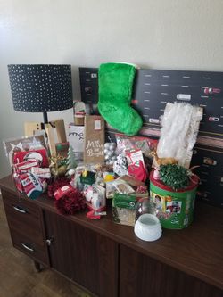 Christmas Decor Lot, String Lights, Snow Globes, Ornaments