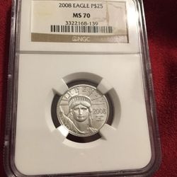 2008 P$25 Eagle—- Platinum Coin