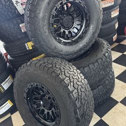 Vendo set de rines nuevos 17x9 de ancho de 6-139.7 lugs con llantas 315/70/R17 bfgoodrich  instalación y balance 🚗💯📲